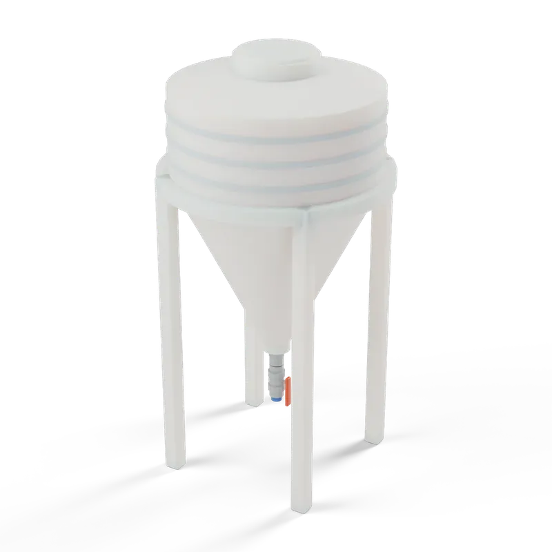 Conical Tank 50 L on Frame, Path Plastics LLDPE, Krasis Valved Outlet