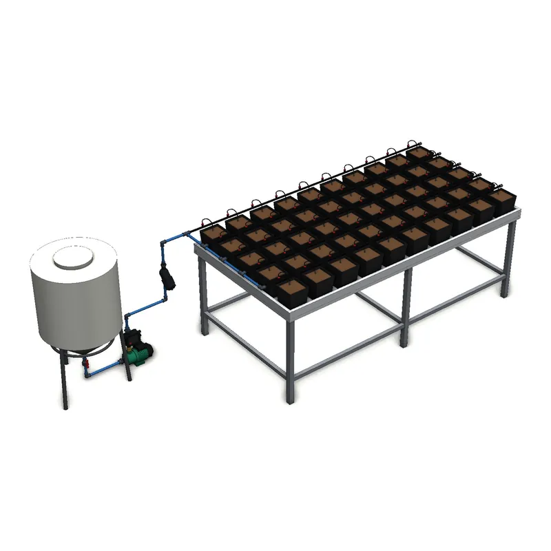 Krasis Sea-of-Green Drip Kit, 1.2 × 2.4 m table, 50 plants