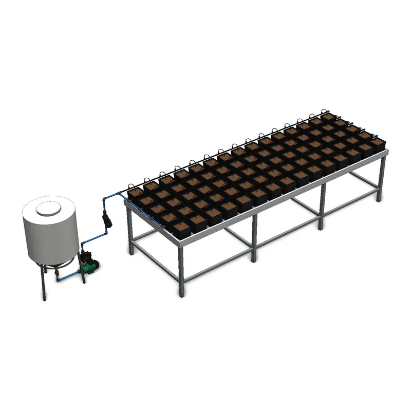 Krasis Sea-of-Green Drip Kit, 1.2 × 3.6 m table, 75 plants
